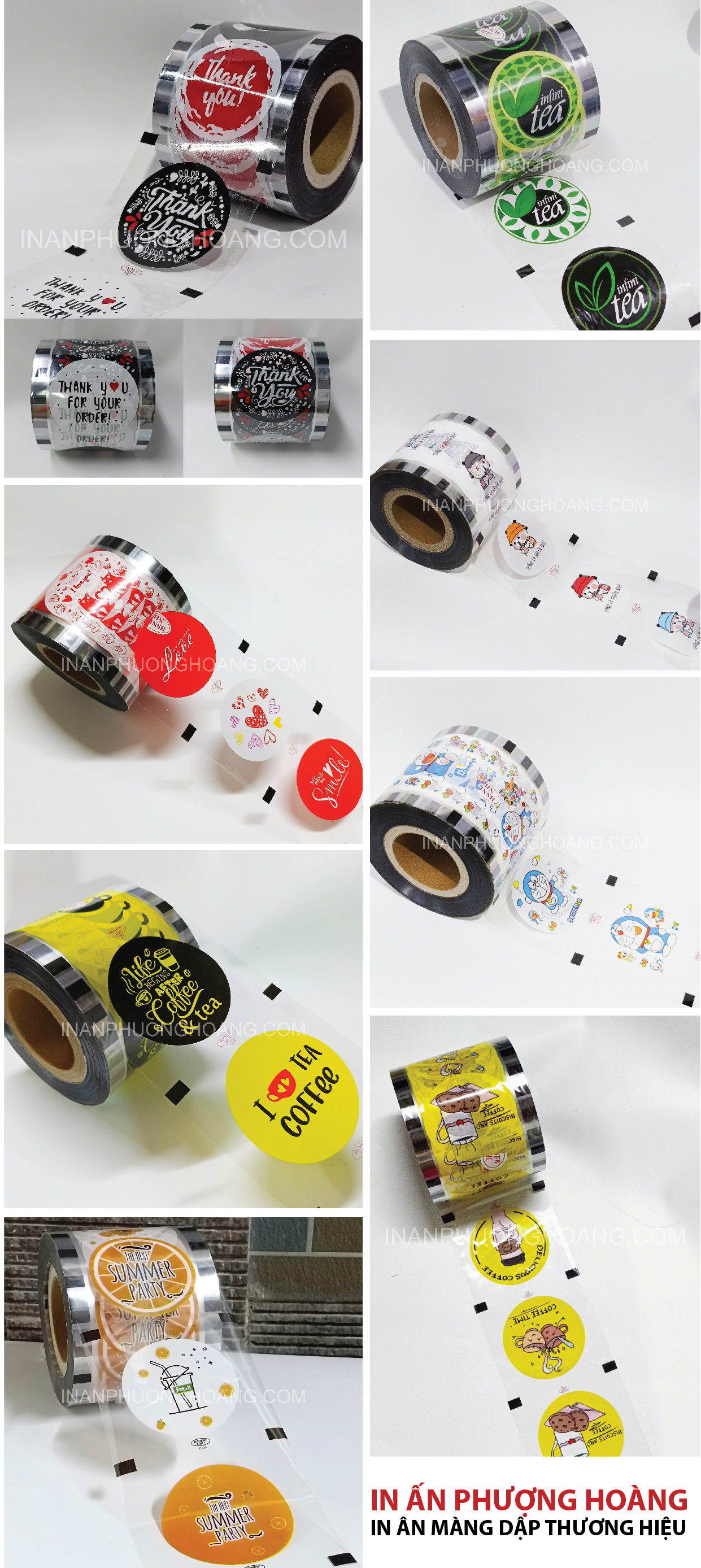Màng ép ly in sẵn sử dụng cho ly nhựa PP 700ml, 500ml Cuộn màng dập ly trọng lượng 1950g, chiều dài 270m Màng ép phi 95 dùng cho ly trà sữa, cà phê mang đi Giải pháp tiết kiệm cho quán trà sữa – màng ép in sẵn tiện lợi