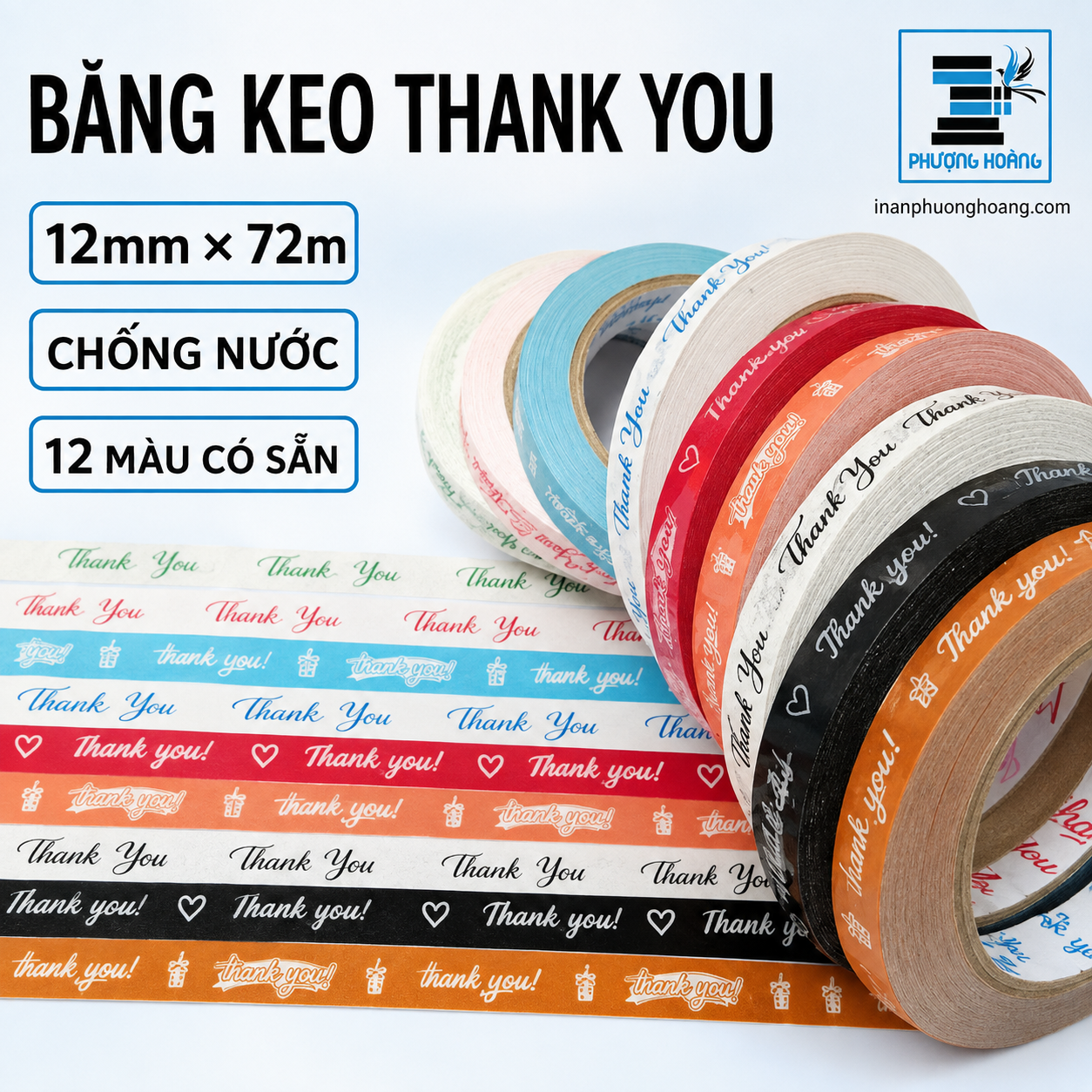 Băng keo dán nắp cốc phụ kiện đồng bộ cho quán trà sữa cà phê
