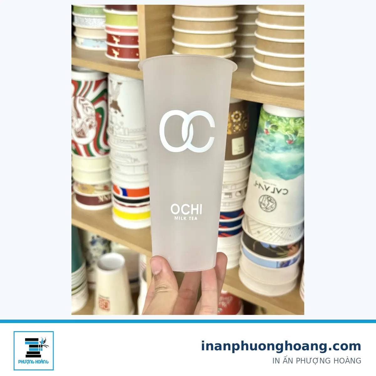 Cốc nhựa OCHI Milk Tea in logo theo yêu cầu